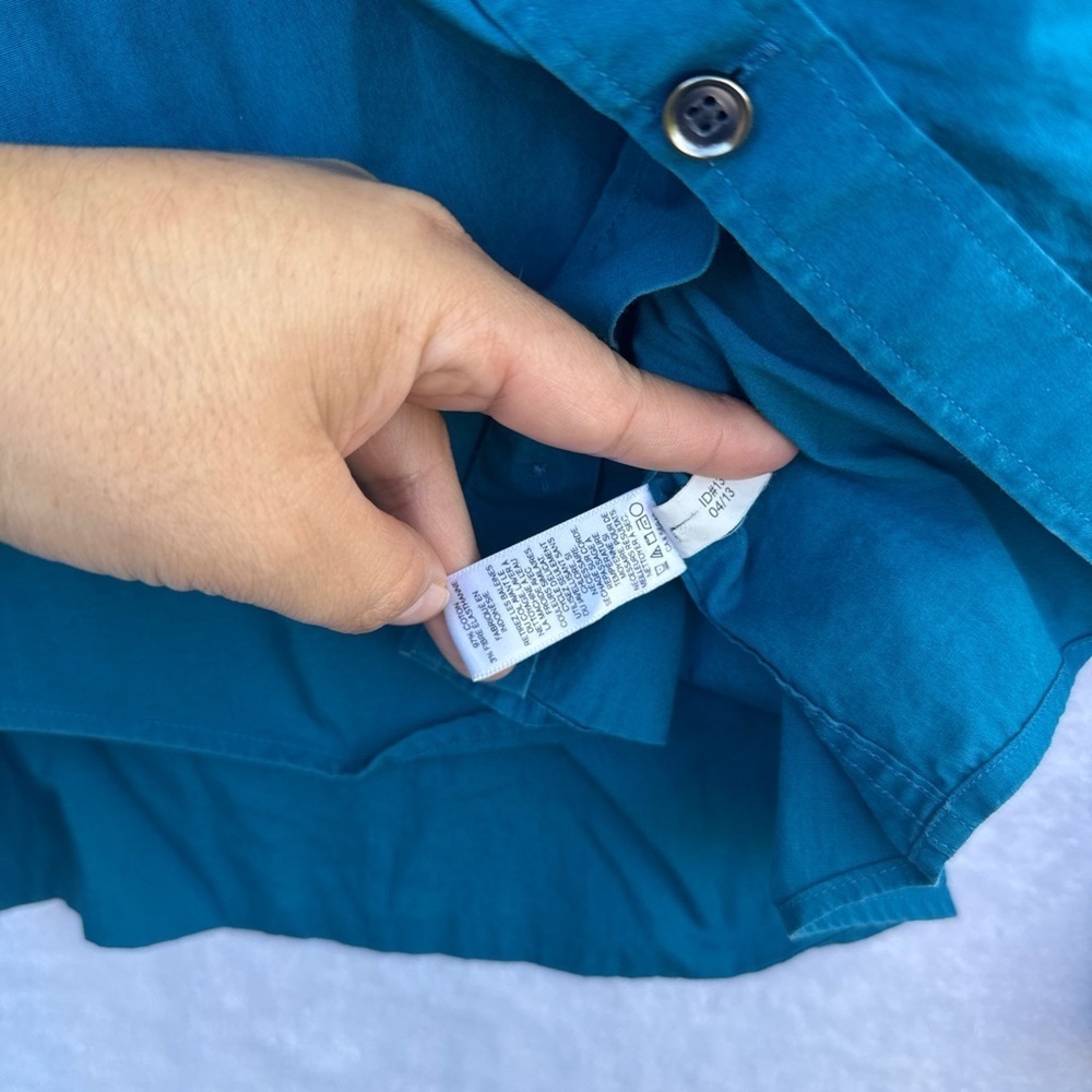 Express Turquoise Button-Up Shirt - Picture 5 of 10